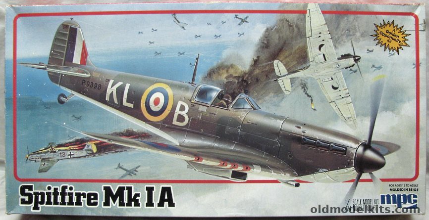 MPC 1/24 Supermarine Spitfire Mk.1a - (Airfix Molds), 1-4601 plastic model kit